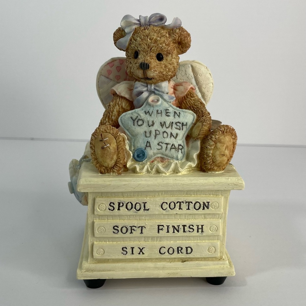 The San Francisco Music Box When You Wish Upon A Star Angel Bear Vintage 1996 - Picture 7 of 17